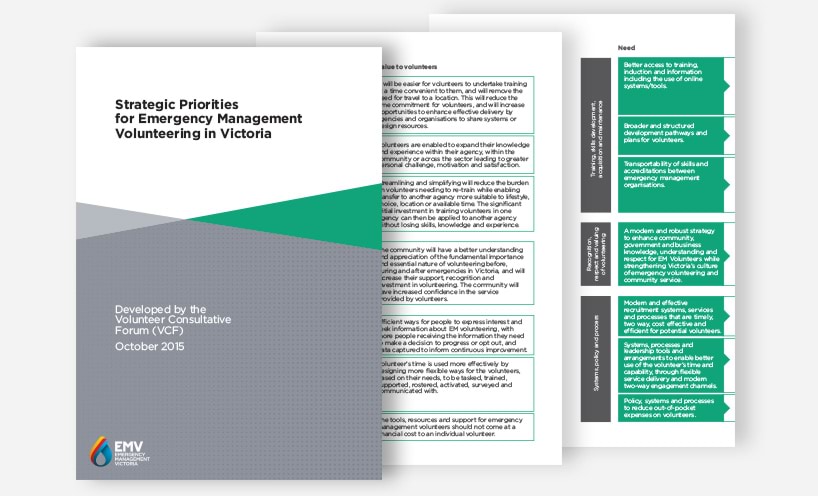 Strategic Priorities for Emergency Management Volunteering in Victoria