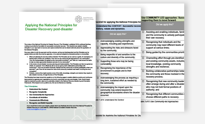 Applying the National Principles for Disaster Recovery post-disaster thumbnail