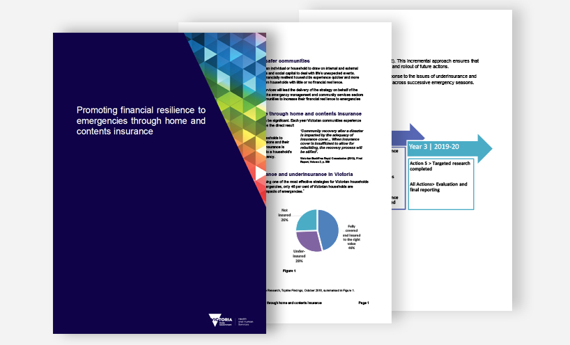 Promoting financial resilience to emergencies through home and contents insurance