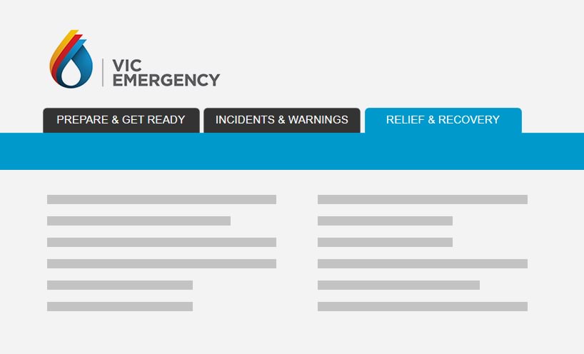 VicEmergency Relief and Recovery