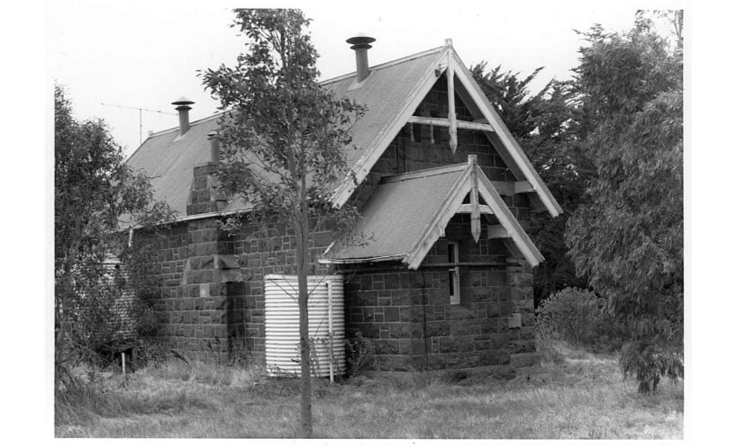 Water tanks at the side of the former Hexham State School building in 1986.   