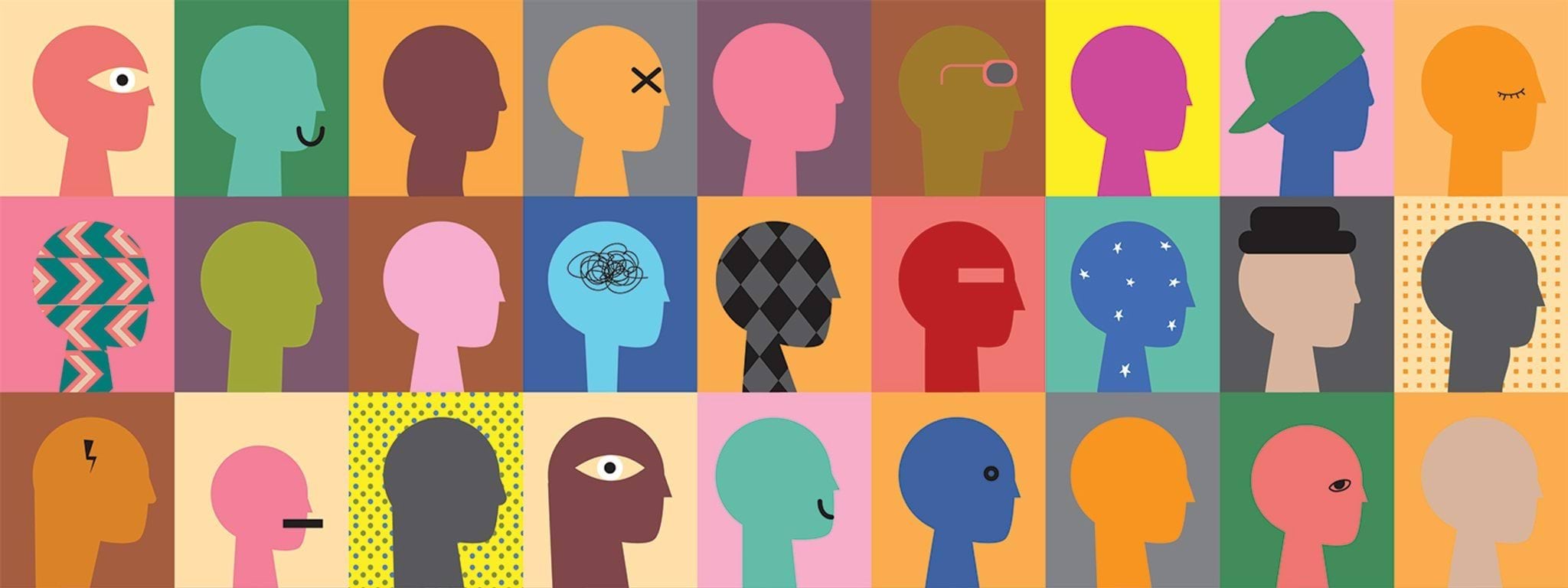 Mental health heads illustration 2