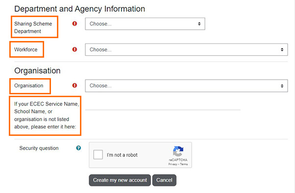 Basic Maram Form Create an Information Sharing and MARAM online training account | vic ...