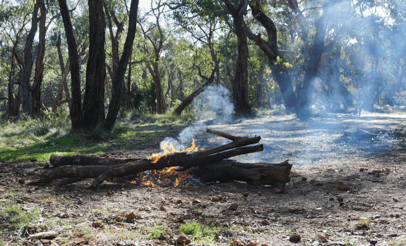 Unattended campfires can easily spark larger bushfires