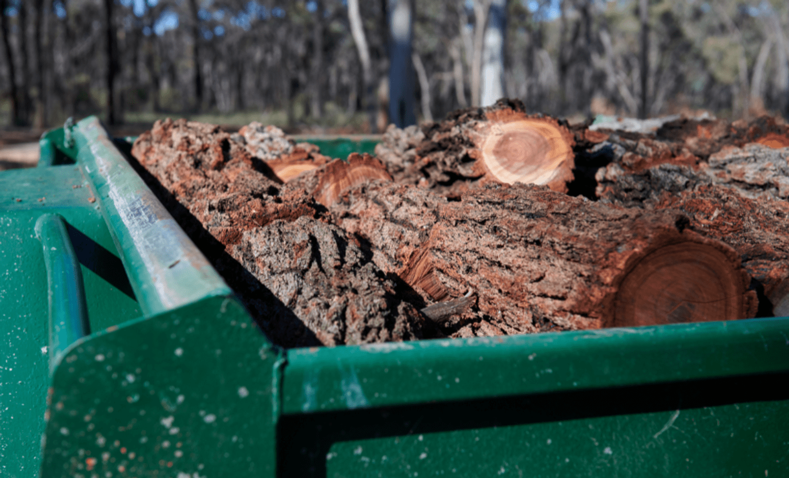 Trailer of cut firewood