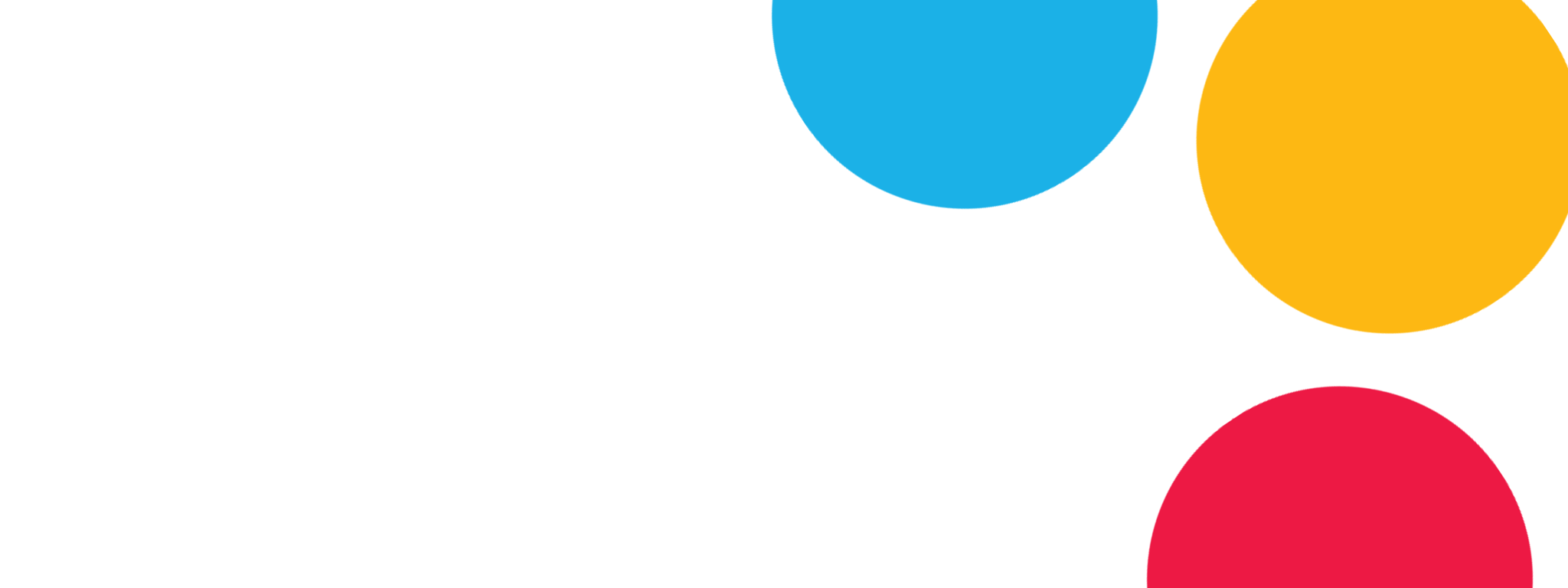 Image shows a white background with three dots around the corner. The dots are yellow, red and blue, the colours of the VERRF logo