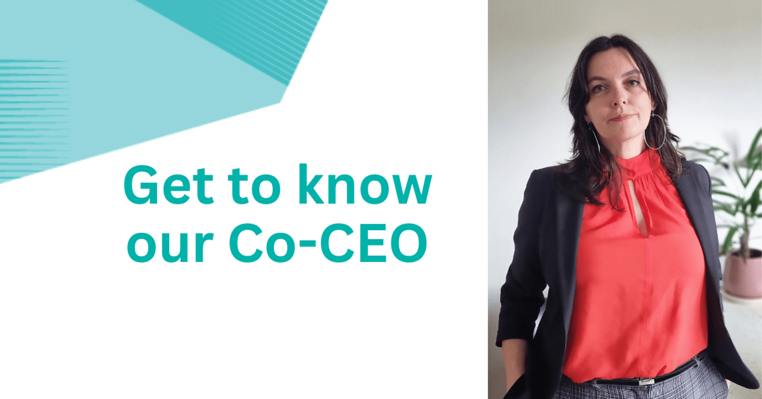 Image of Carolyn Gillespie with text 'Get to know our Co-CEO'