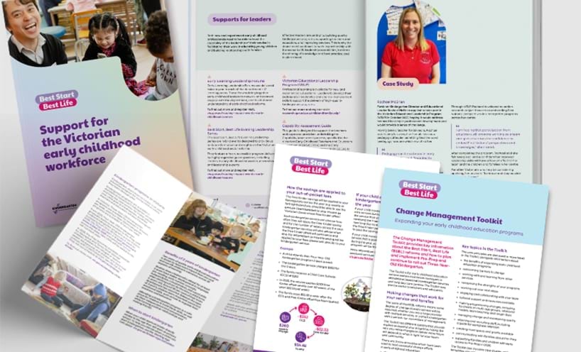 Set of promotional resources for early childhood centres to display