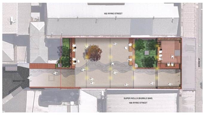 Image of the proposed Market Street Lanway in Central Geelong