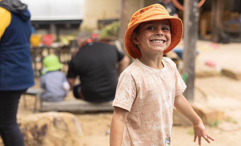 A smiling child
