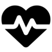 A heart with heartbeat pulse