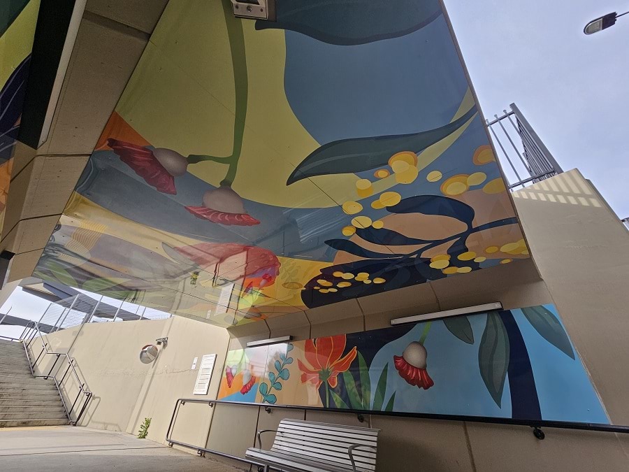 Image showing the artwork by Ana Hanson at the Caroline Springs station