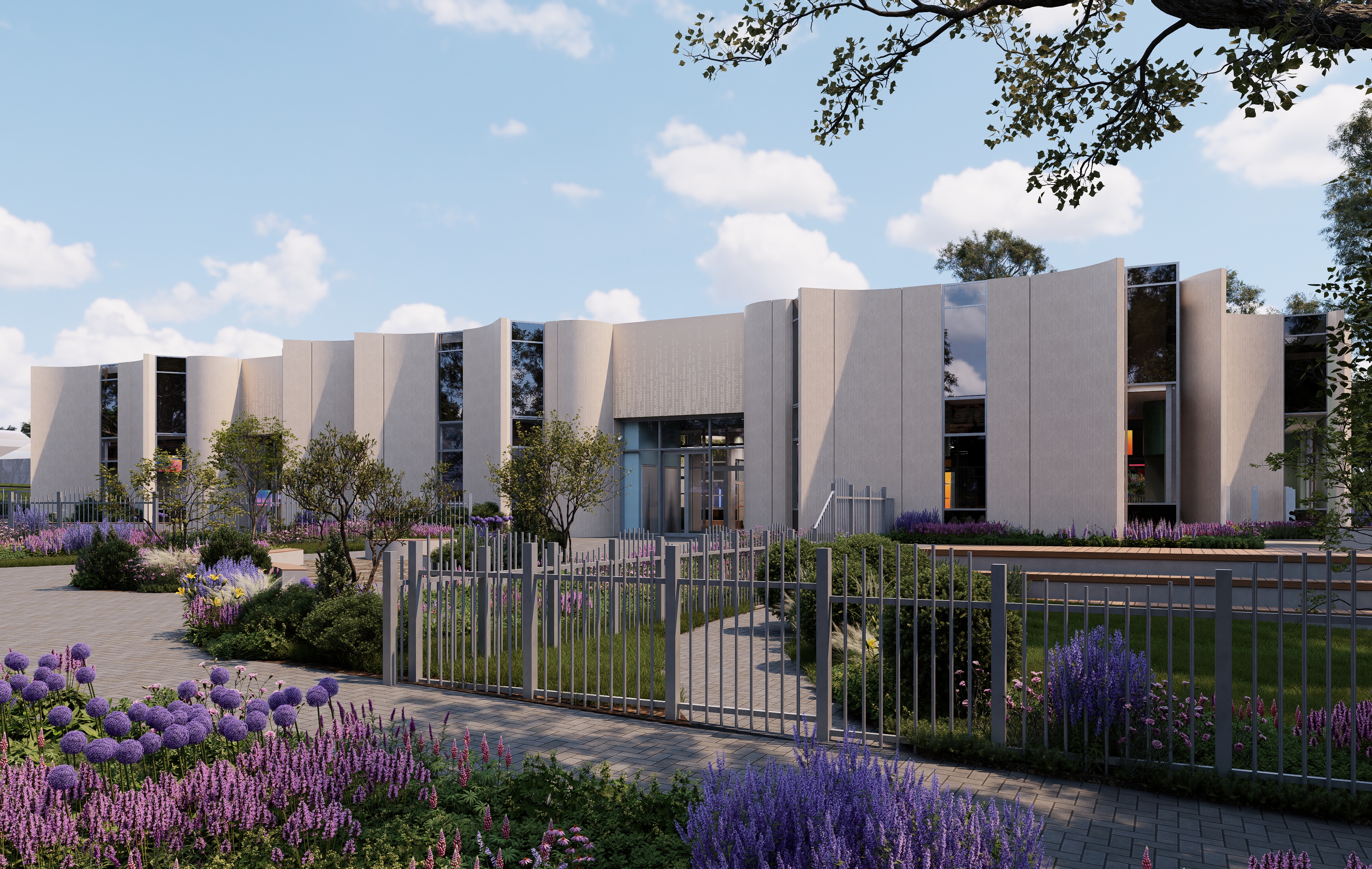 Exterior view of a modern building at Chisholm Institute Dandenong, showcasing its contemporary architecture