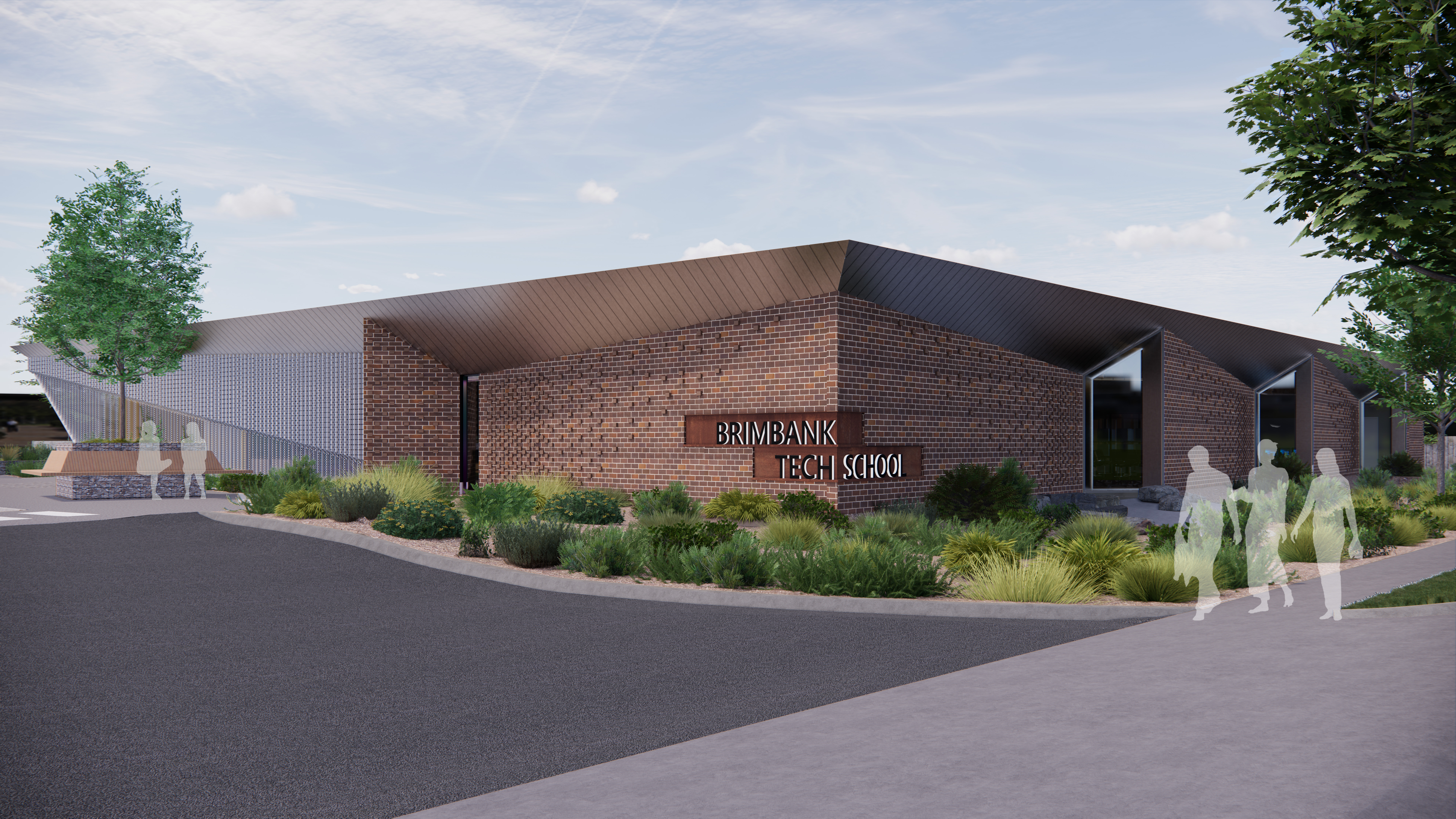 Exterior corner view of a modern building on Ballarat Road, showcasing its architectural design