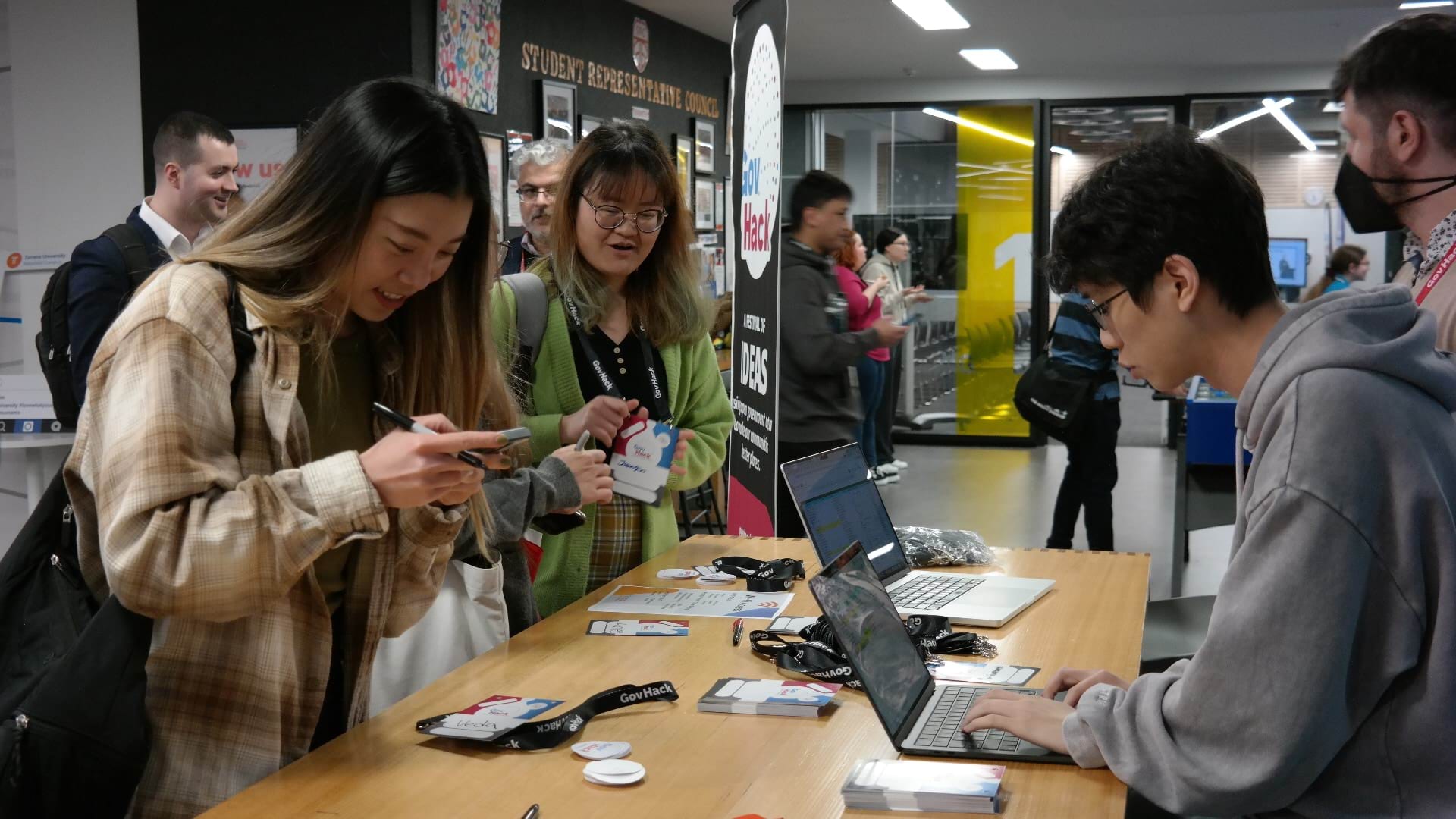 Participants signing in for GovHack 2024. 