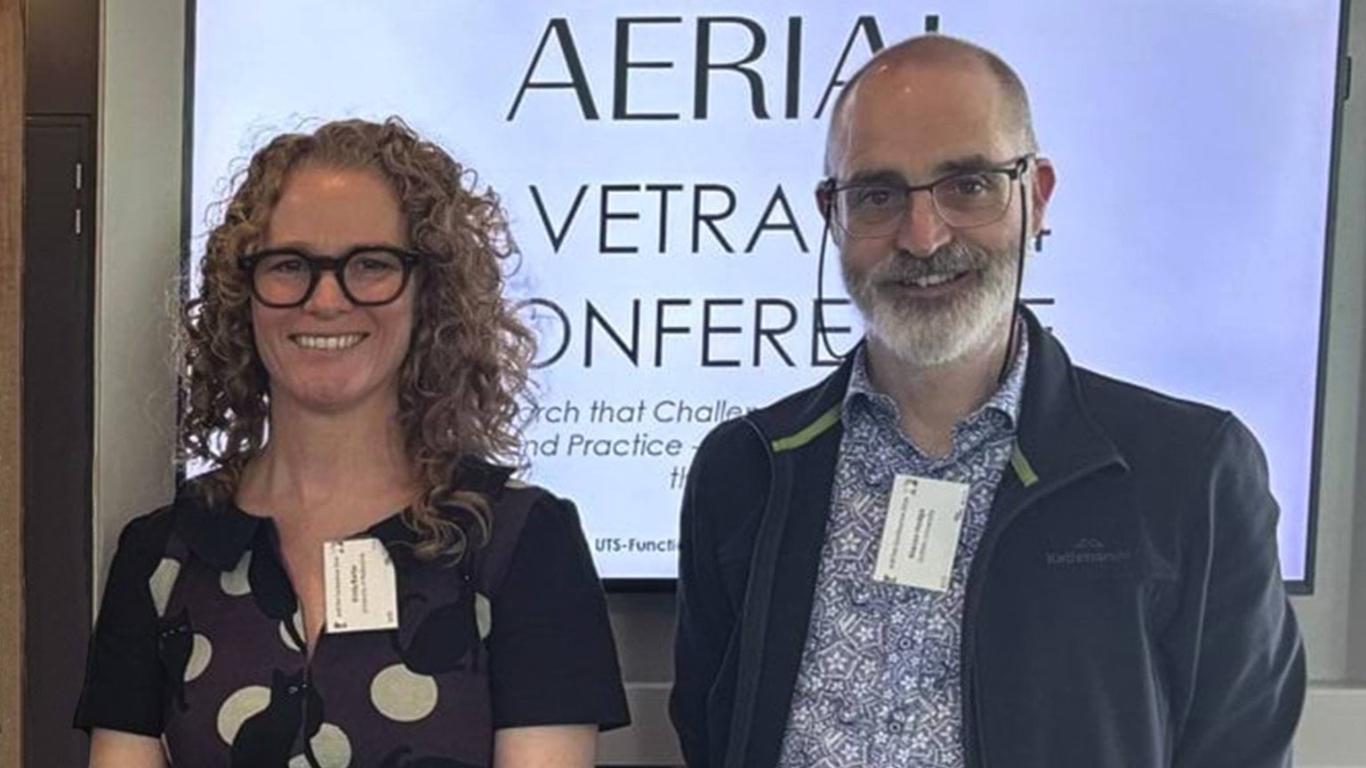 From L-R: Emily Barter – scholarship recipient, Assoc. Prof. Steven Hodge - member of the AVETRA executive