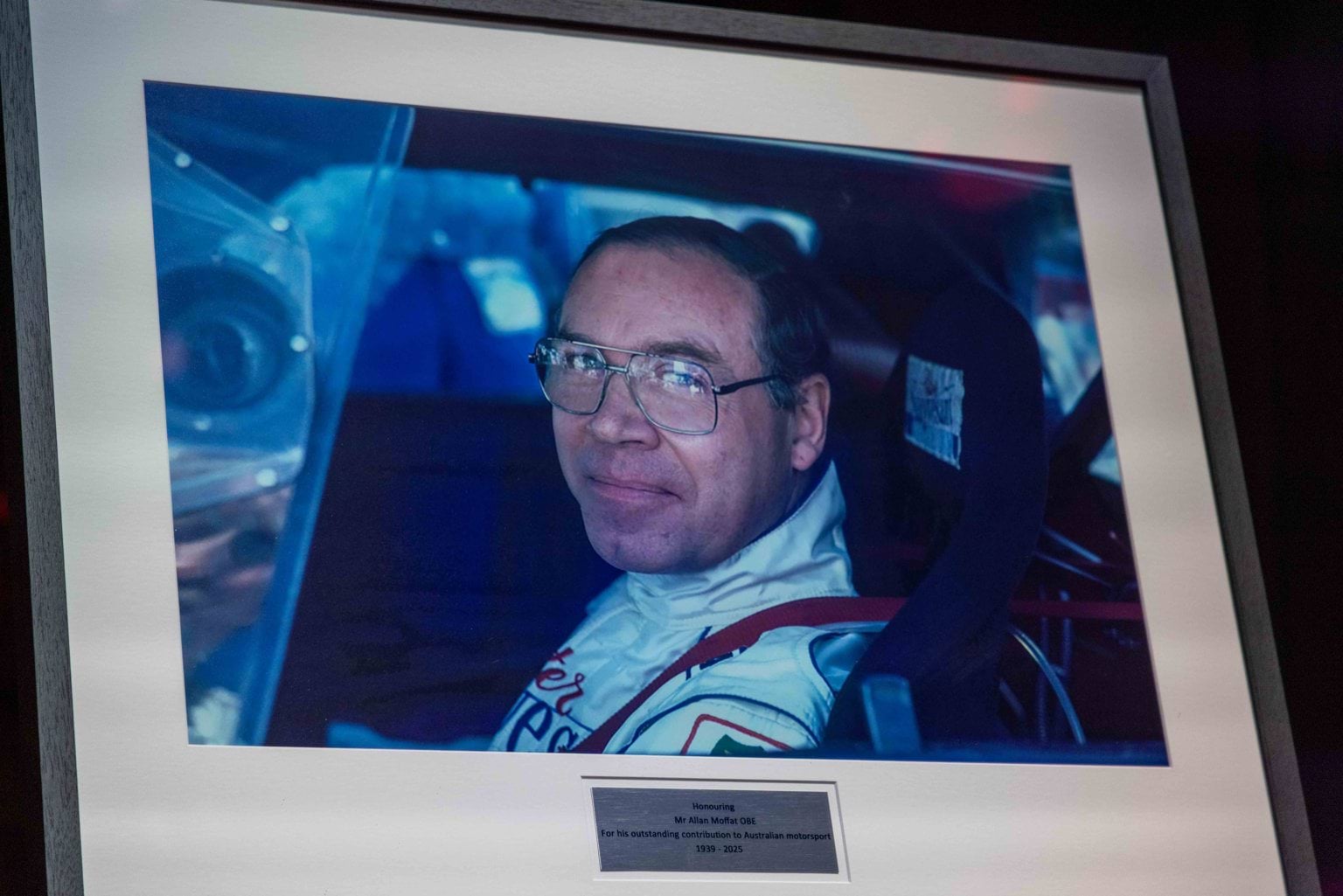 Honorary frame photo for Allan Moffat OBE 