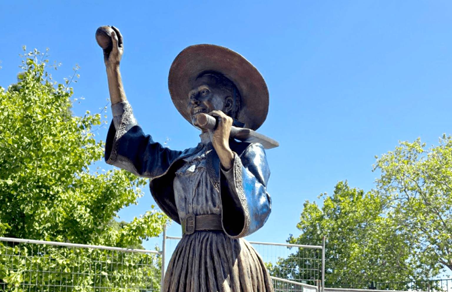 Barbara Rae statue installed at Queen Elizabeth Oval on View St in Bendigo