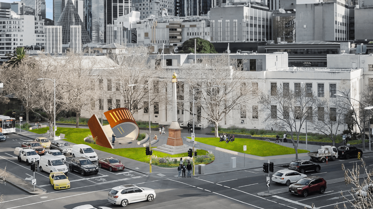 Trades Hall workers' memorial artist illustration