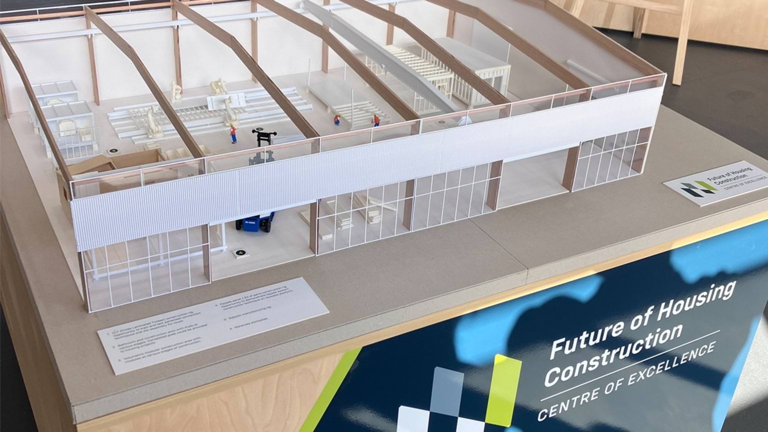 Scale model of the Future of Housing Construction – Centre of Excellence.
