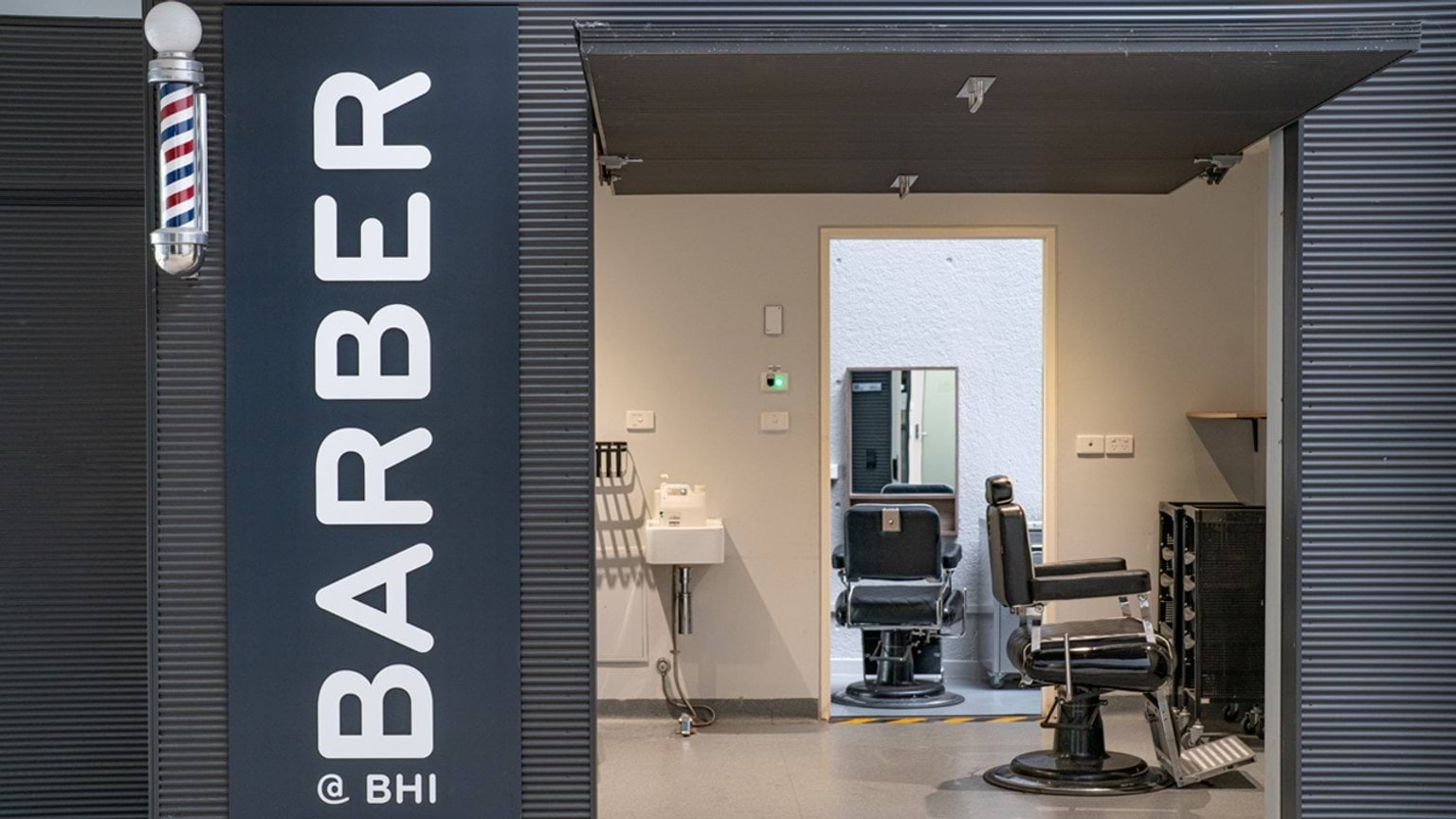 Barber facilities set up at Box Hill Institute