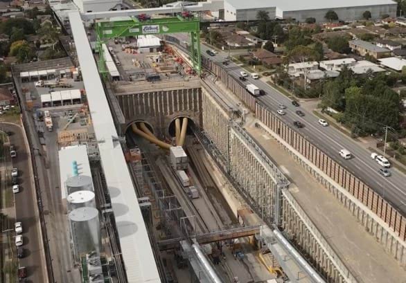 Tunnel boring machine northern portal at Watsonia