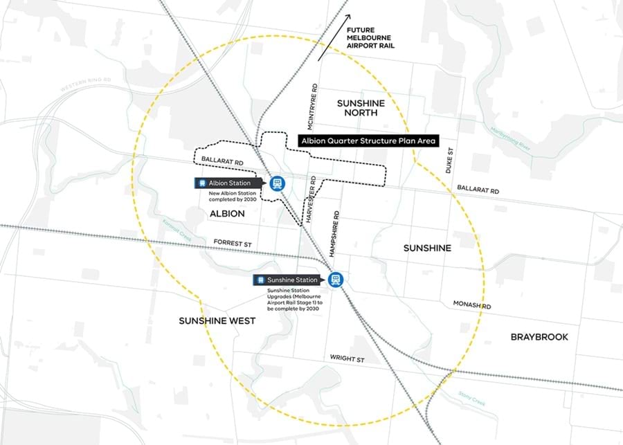 Image of the Albion Quarter precinct map.
