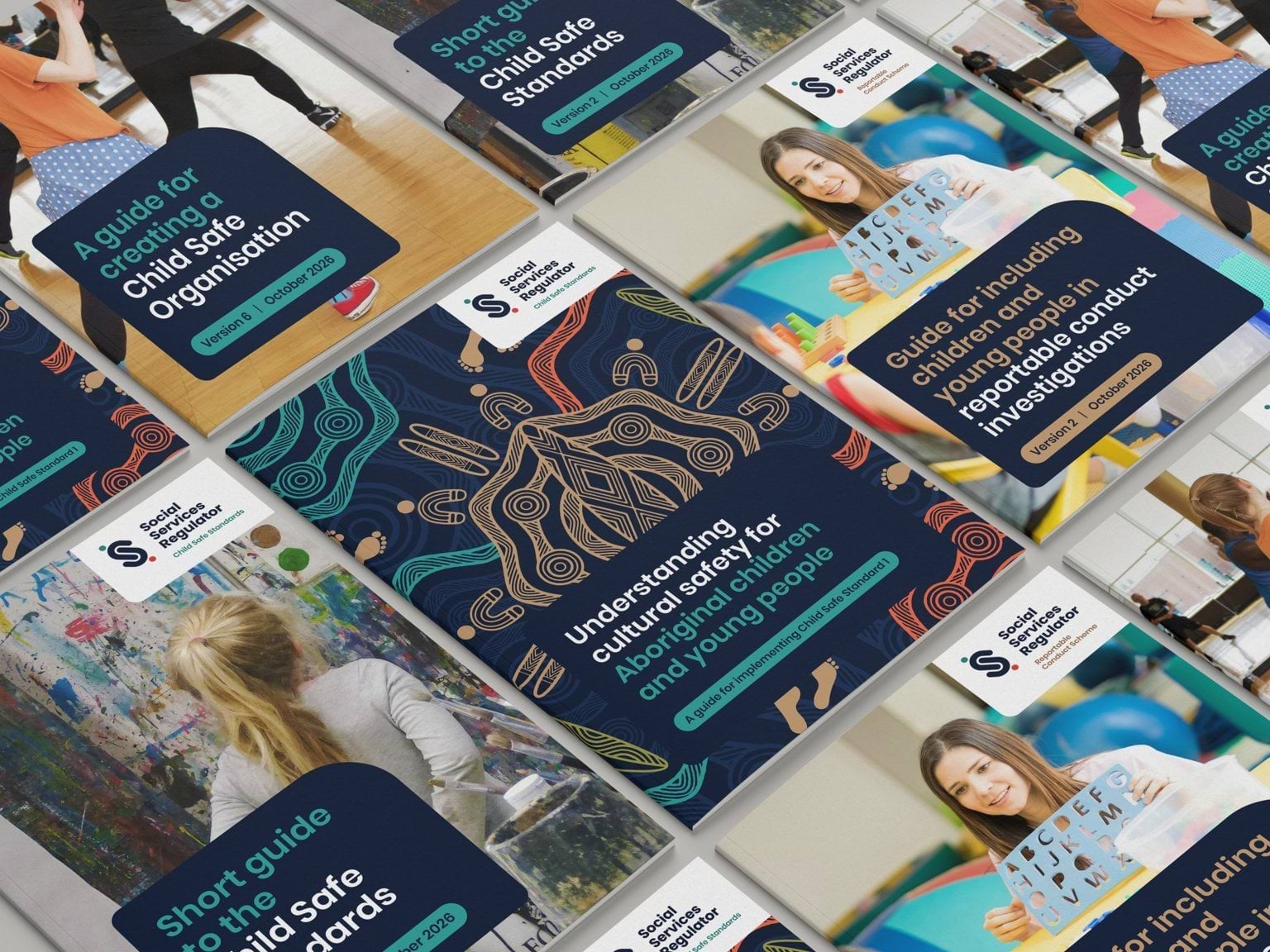 Resources and guides laid out with SSR branding