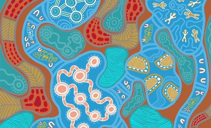 Artwork: nyuka-yangga (to approach, to come this way) by Emma Bamblett