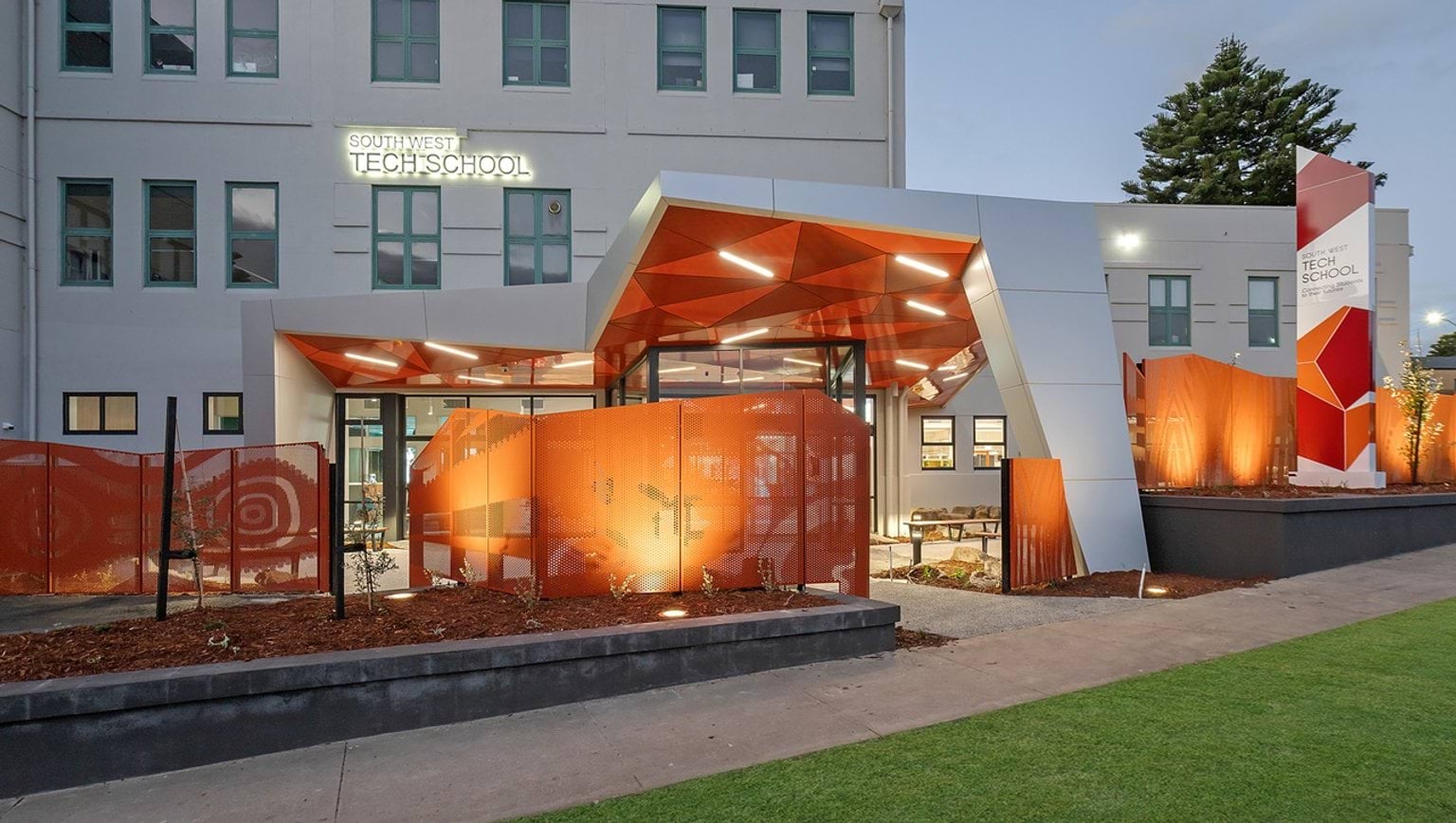 Main entrance to South West Tech School.